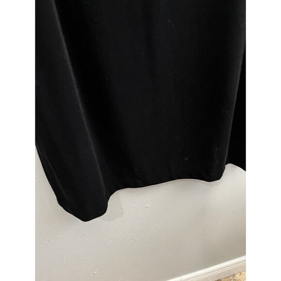 J R Nites By Caliendo Maxi Skirt Women 16 Velvet gothic Black Sequins Sides Slit - Picture 11 of 12